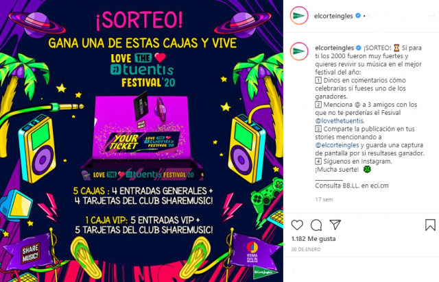 sorteo en Stories